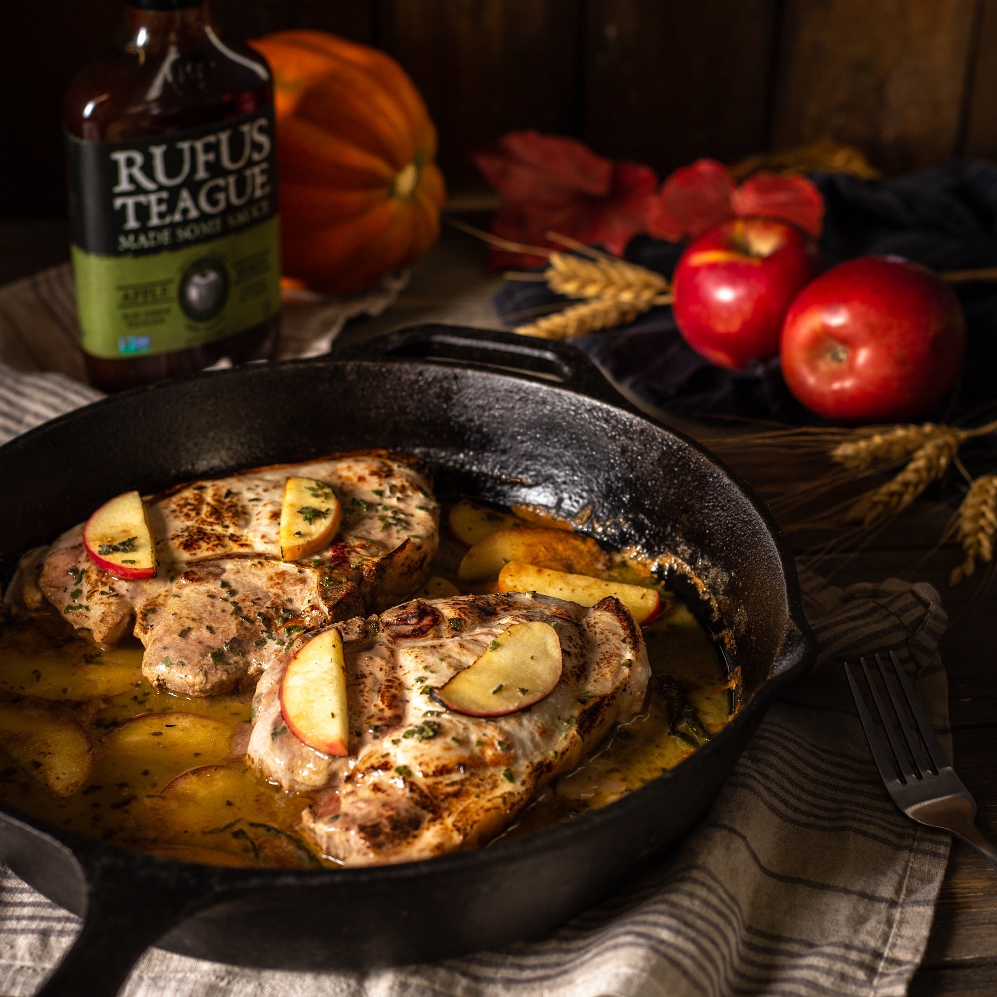 Apple Cider & Sage Pork Chops – Rufus Teague