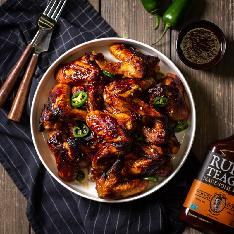 big bowl of delicious smoked wings
