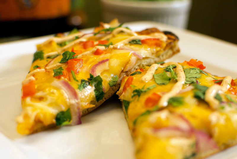 Pizza drippy and delish.