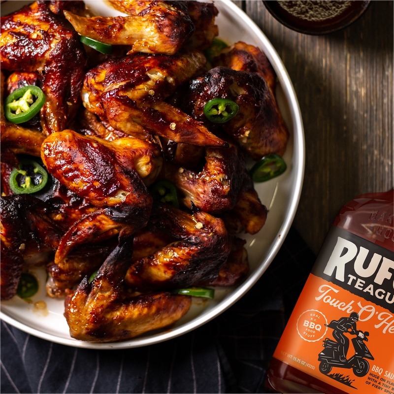 big bowl of delicious smoked wings