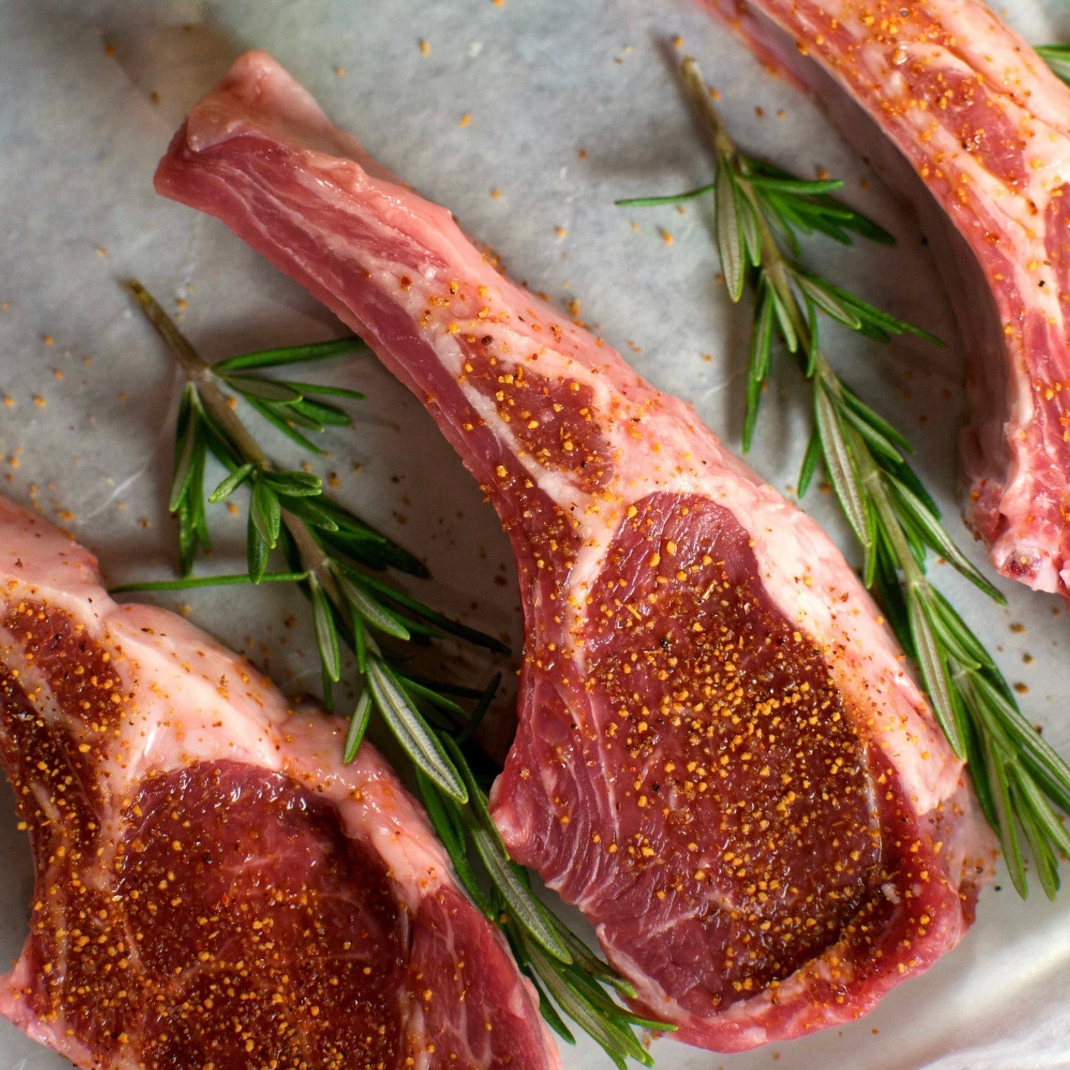 Fresh Lamb chops in rub