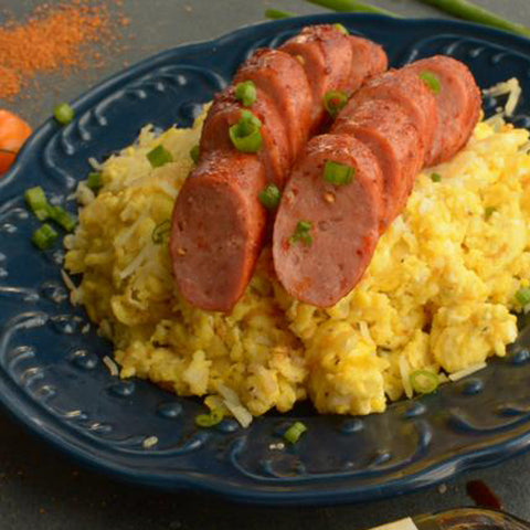 Spicy Sausage Breakfast Scramble