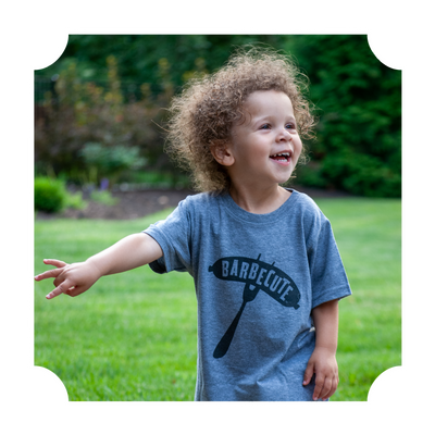 BARBECUTE T-SHIRT - GREY - Size 4T - WHOLESALE