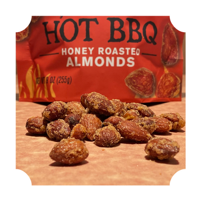 HOT BBQ ALMONDS - WHOLESALE - CASE OF 12